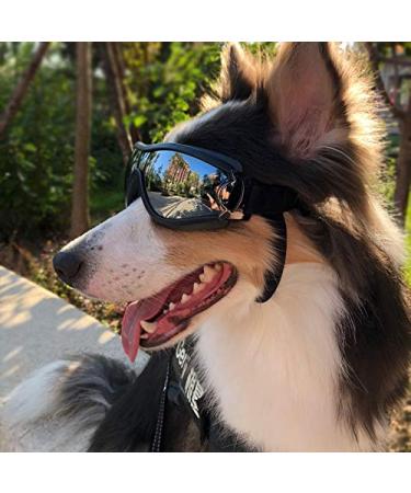 Fashion Pet Dog Doggles Goggles with Adjustable Strap UV Sunglasses Eye Wear Protection Glasses Dog Sunglasses Waterproof Windproof Eye Protection Dust Protection for Large/Medium Dog NEW