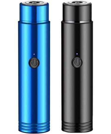 Mini Electric Shaver Men Portable Shaver USB Rechargeable Razor Wet & Dry Use Rotary Electric Shaver for Travel Blue - Buy Online on SooperMarket.com