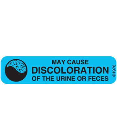 PHARMEX 6-X Permanent Paper Label DISCOLOR of Urine 1 9/16 x 3/8 Blue (500 per Roll 2 Rolls per Box)