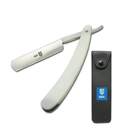 SMI Traditional Razor Men Barber Razor Beard Razor Shaving Knife Beard Knife with Case (Fixed Blade 1203)