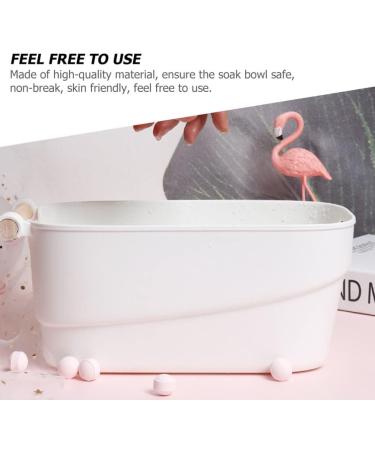FOMIYES Basin Tub Retro Wash Basin Manicure Bowl Manicure Bowl Soaking Soak Bowl Nail Art Polish Remove Hand Wash Manicure Spa Tool White Portable Wash Basin Nail Art Soaking Bowl Hand Soak Bowl - Buy Online on SooperMarket.com