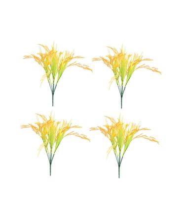Cabilock 4pcs 7 Simulated Rice Paddy Artificial Plastic