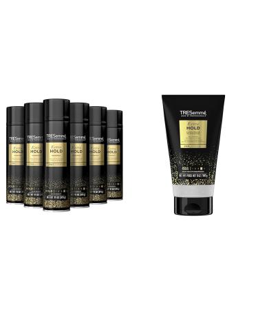 TRESemm Hair Care Bundle with Extra Hold Hairspray Pack of 6 11 oz & Extra Hold Hair Gel No Crunch 5 oz
