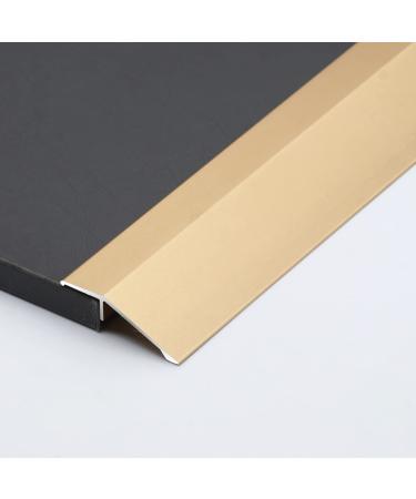 Floor Transition Strip Walkers Entry Ramp Metal Transition Strips for Uneven Floor Edge Ramp Reducer Threshold Anti-Slip Carpet & Floor Aluminum Strip Heavy Duty Edge Decoration (Color : Gold S 90cm (35 3/8") Gold