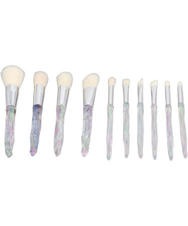 Powder Brush 10 Pieces Ergonomic Professional Makeup Brush Set Soft Skin-Friendly for Party and Daily Life - Buy Online on SooperMarket.com