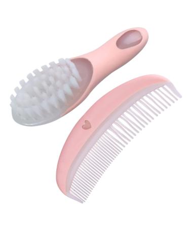 Healeved 1 Set Scalp Comb Baby Suits for Boys Baby Grooming Kit Head Hair Scratcher Massager Baby Soft Baby Haircut Comb 2 Piece Set Brush Set Hairbrush Child Pink Scratch Bristle Brush Pink Size 1