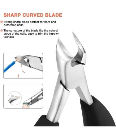 INSGB - Nail Clippers Manicure Set for Thick or Ingrown Toenails Baby Nail Clippers Nail Cutter Toe Nail Clippers for Thick Nails Pedicure Sets for Feet Nail Kit (Half Moon Blades - Buy Online on SooperMarket.com