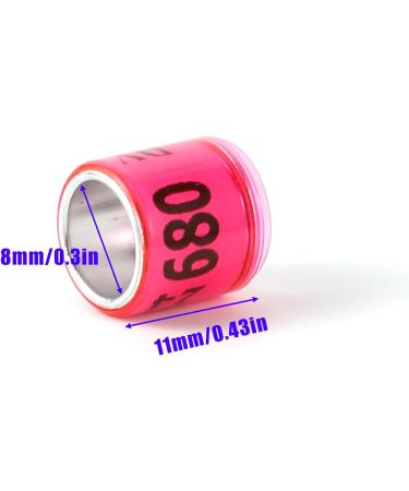 100PC Multicolor Aluminum Pigeon Leg Rings - 2024 DV Training Footring | Durable Identification Tapes for Birds - Buy Online on SooperMarket.com