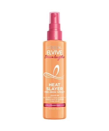 L'Oreal Paris Elvive Dream Lengths Heat Slayer Pre-Iron Spray Leave-In, 4.4 Ounce