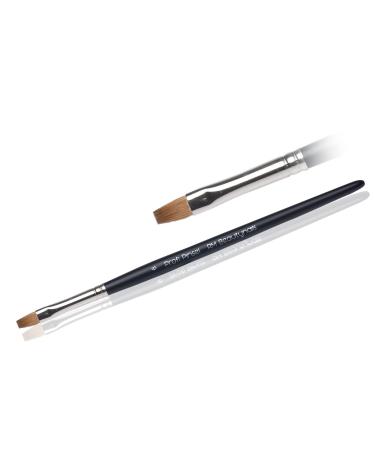Kolinsky UV Gel Brush Size 6 - Short Handle Nail Art Brush with Black & Silver Ferrule for Professional Nail Design - Buy Online on SooperMarket.com