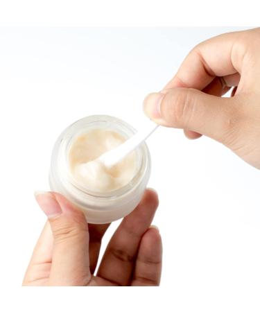 Buy Tuakimce White Matted Glass Cream Can - 20ml/30ml Clear Hip Empty Container with Lid & Liner | 4 Piece Set with Yellow Wooden Grain Cover - Ideal for International Shipping - Buy Online on SooperMarket.com