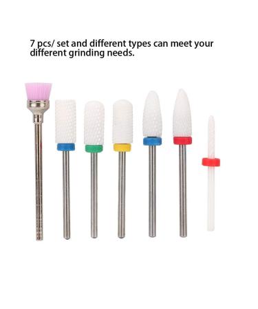 NAROOTE Nail Drill Bits 7Pcs Nail Metal Drill Bits Nail Polishing Burr Manicure Pedicure Accessory Tool Set(TZ-08) - Buy Online on SooperMarket.com