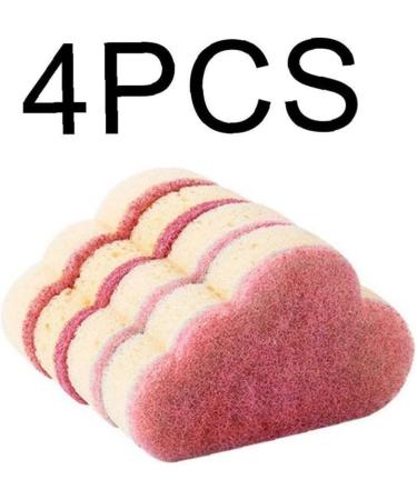 4pcs Kitchen Cleaning Sponges Multi-Functional Cloud Sponge Washing Cloth Car Washing Glass Washing Pads Sponges Red - Buy Online on SooperMarket.com
