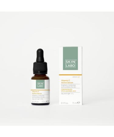 SkinLabo - Vitamin C Active Serum Brightening Moisturising and Revitalising Action Reduces Signs of Ageing with Ethyl- Ascorbic Acid - 15 ml