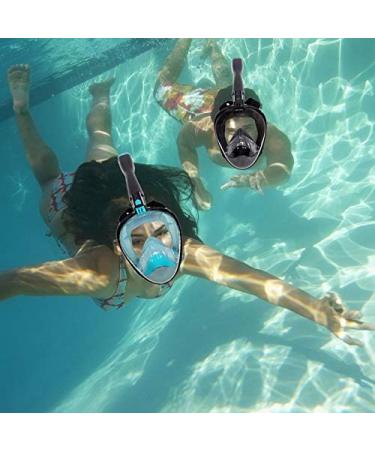 Jwintee Full Face Snorkel Mask | 180 Panoramic View for Kids and Adults | Camera Mount | Anti-Leak & Anti-Fog | Safe Breathing | Green/Black Medium - Buy Online on SooperMarket.com