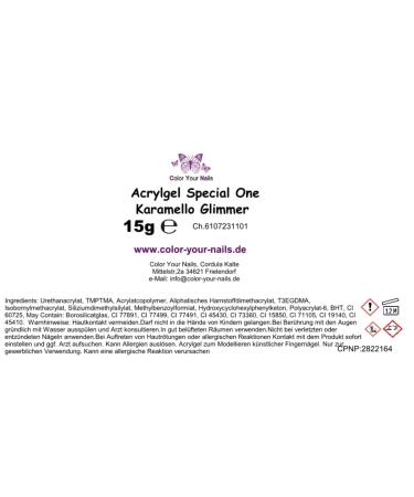 Special One Acrylic Gel Caramel GLIMMER - No Spatula Needed Made in Germany 15g Pack - Buy Online on SooperMarket.com