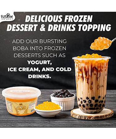 Fusion Select Bursting Boba Popping Pearls Strawberry Flavor - 112.64 oz | Fruit Tea Toppings - Buy Online on SooperMarket.com