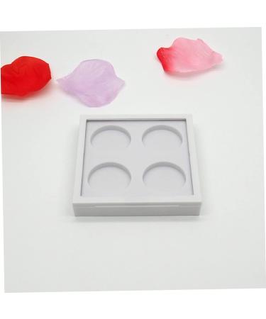 FOYTOKI 2pcs 4 Eyeshadow Palette Empty Eyeshadow Case Empty Lipstick Aluminum Tin Jars Eyeshadow Pan White - Buy Online on SooperMarket.com