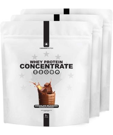 Canadian Protein Whey Concentrate 24g of Protein | 6 kg of Chocolate Milkshake Flavored Low Carb Keto Friendly Workout Recovery Drink | Protein Powder Rich in BCAA Amino Acids - Buy Online on SooperMarket.com