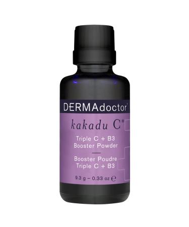 DERMAdoctor Kakadu C Dermatologist Formulated Triple C + B3 Booster Powder Vitamin C Serum Booster and Niacinamide Pore Minimizer for Face Active Skin Repair for Brightening and Refining - 0.33 oz