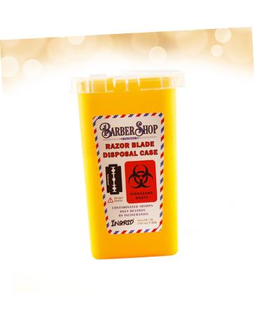 Solustre 3 StK Disposal Blade Container - Safe Sharp Razor Disposal & Travel Trash Storage - Yellow 15.4x9.5cm (Pack of 3) - Buy Online on SooperMarket.com