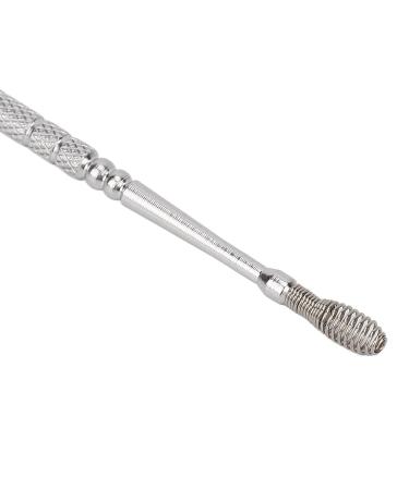 Stainless Steel Double Head Ear Spoon - Ergonomic Design for Itch Relief - Spiral Spring Ear Pick (Silver) - Buy Online on SooperMarket.com