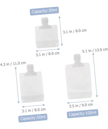 minkissy 1 Set Flap Lotion Bag Shampoo Container Portable Spout Pouch Travel Size Container Travel Toiletries Travel Pouches for Toiletries Liquid Square The Pet Clamshell Dispenser - Buy Online on SooperMarket.com