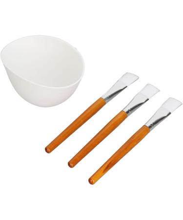 TYTOGE Facemask Mixing Tool Set Multifunctional Reusable Silicone Face Mask Bowl Wooden Brush Set for Oils Moisturizers - Buy Online on SooperMarket.com