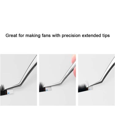 Ms.Queen Professional Eyelash Extension Tweezers Set - Straight and Curved Pointed Precision Crafted Tweezers for 3D-6D Volume False Eyelashes Extensions - 2 Pcs with Aluminum Storage Case - Buy Online on SooperMarket.com