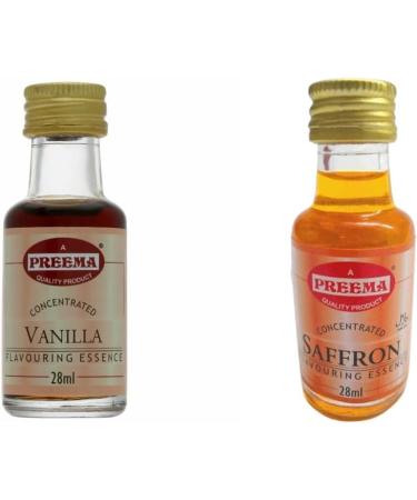 Preema Vanilla Essence - 28ML And Saffron Food Flavouring Essence Preema 28ml Bottle - Buy Online on SooperMarket.com