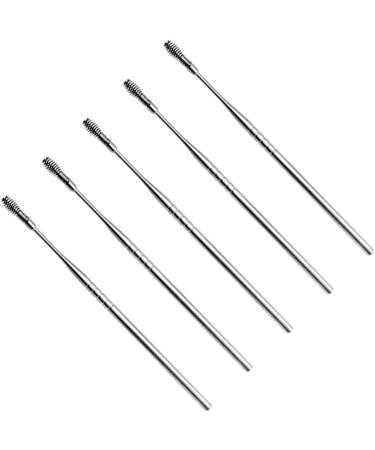 KALLORY 5pcs Ear Wax Scoop Kit - Ear Cleaner Spring Tool Ear Spoon Silver Wax Remover - Buy Online on SooperMarket.com