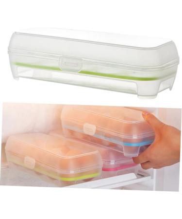 Mikikit Egg Storage Container 2pcs 10 Eggs Storage Container Egg Cartons Portable Egg Holder Egg Tray Refrigerator re-usable Green 24.5*10.5*7cm - Buy Online on SooperMarket.com