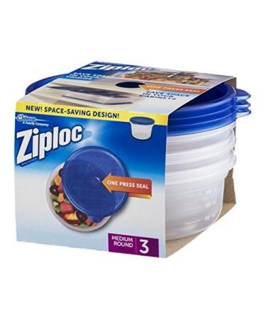Ziploc 70933 Medium Round Ziploc Container 3 Count