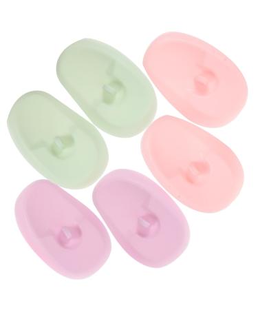 Gogogmee 3 Pairs Silicone Earmuffs Ear Guard for Shower Silicone Hair Dye Earmuffs Ear Caps Hair Salon Ear Shower Caps Ear Cover Hair Dye Shower Ear Cap Keep Warm Ear Muffs