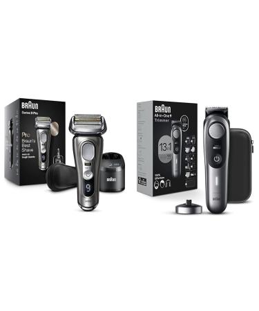 Braun Electric Razor for Men Series 9 Pro 9465cc Wet & Dry Electric Foil Shaver & All-In-One Style Kit Series 9 9440 13-in-1 Trimmer for Men with Beard Trimmer