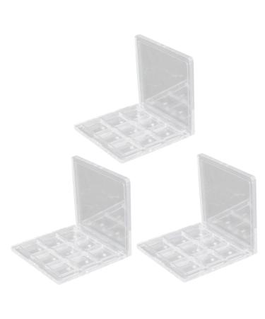 Mikinona Makeup Pallets Lip 3pcs Boxes Eye Shadow Box Lipstick Plate Travel Make up Empty Eyeshadow Empty Highlighters Container