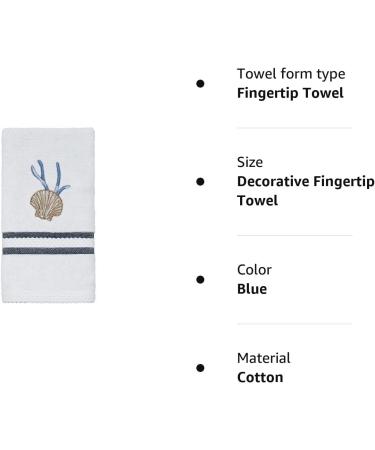 Avanti Linens Blue Lagoon Fingertip Towel | Soft & Absorbent Cotton | Deluxe Bathroom Towel - Buy Online on SooperMarket.com