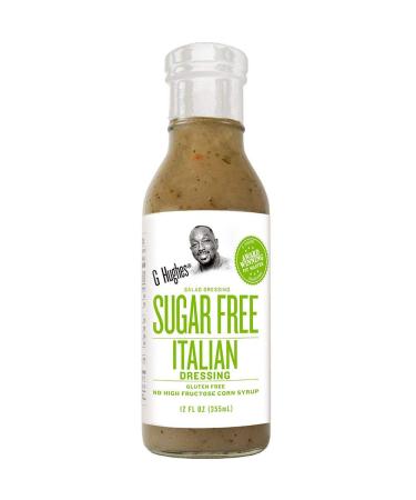 G Hughes Sugar Free Italian Dressing - Sugar Free Salad Dressings Keto Salad Dressings Gluten Free Italian Salad Dressing Sugar-Free Italian Condiments & Salad Dressings - 12 Oz (3-Pack)
