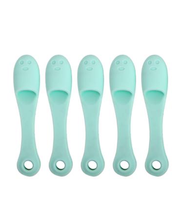 Silicone Nose Brush Face Scrubber Manual Blackhead Remover Manual Face Scrubber Exfoliator Finger Pad Nose Pore Wash Skin Care Beauty Tool 5PCS