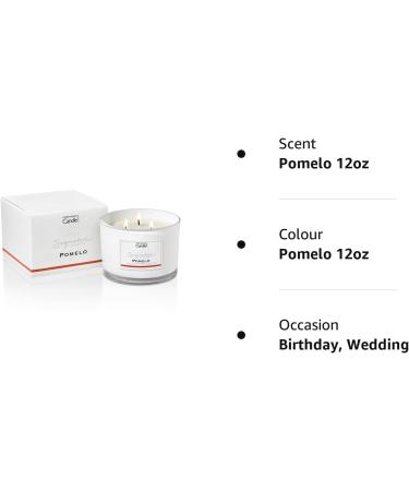 Luxury Scented Candle Gift for Women | 35 Hours Burn Time | Natural Wax Blend | The Copenhagen Company - Pomelo 12oz - Buy Online on SooperMarket.com
