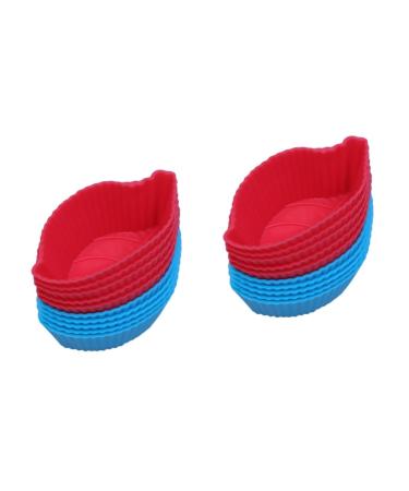 Zerodeko 20 Pcs Silicone Molds Candy Baking Cups Silicone Baking Cups Leaf Cake Mold Muffin Cup to Bake As Shownx2pcs mediumx2pcs