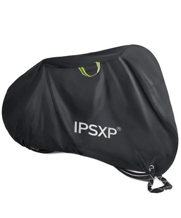 IPSXP bicycle cover heavyweight 210d oxford bicycle covers waterproof (208 112 76cm black) waterproof snow festival dustproof and UV protected suitable for all bike types Tissu oxford 210d