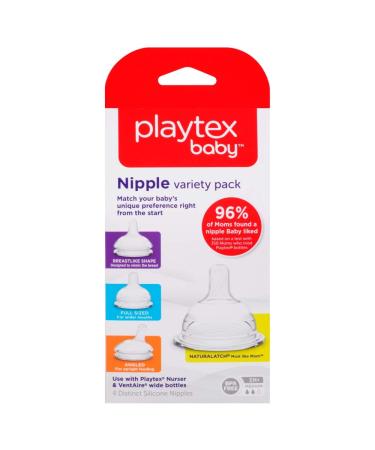 Playtex Nipple Variety Kit Medium Flow 4-Count