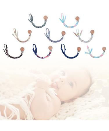 Tian-K Handmade Beech Wood Pacifier Chain Clip - Eco-Friendly Cotton Woven Baby Dummy Leash - Buy Online on SooperMarket.com