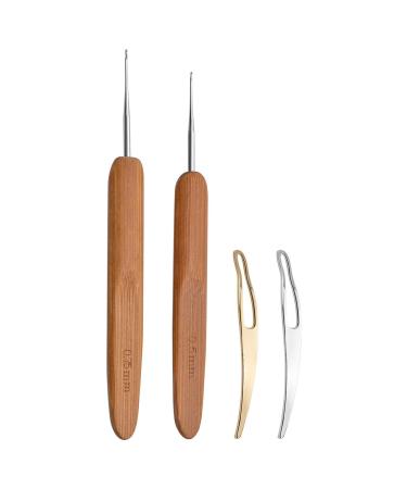 Dreadlocks Tool,2pcs Dreadlocks Crochet Hook and 2pcs Interlocking Tools Easyloc Hair Tool for Dreadlocks, Interlocks Sisterlocks Braid Craft