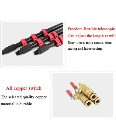 Water Fed Pole Kit Car Window Glass Cleaning Brush Lightweight Outdoor Washing Equipment with Adjustable Pole and 20m Hose 55cm Brush Head 6M/21FT - Buy Online on SooperMarket.com