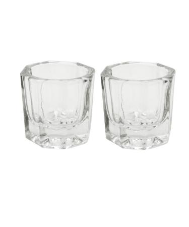 Karlash 2 Nail Art Acrylic Liquid Powder Dappen Dish Nail Crystal Bowl Glass (Dappen Dish)