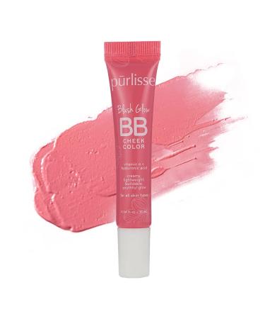 purlisse Blush Glow BB Cheek Color: Cruelty-free & clean  Paraben & Sulfate-free  Cream blush  Long lasting  Vitamin E hydrates | Sweet Rose 0.34oz Sunset Rose