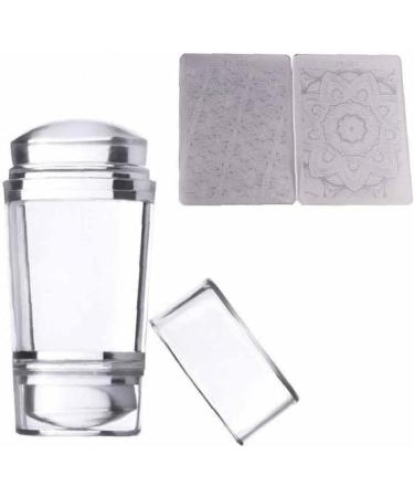 Zonster Clear Jelly Soft Silicone Nail Art Stamping Kit - Manicure Tools & Image Plate for DIY Polish - Buy Online on SooperMarket.com