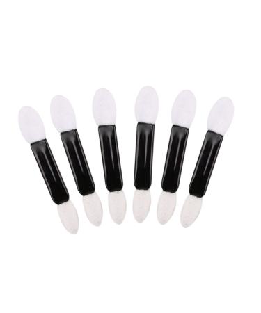 FOYTOKI 50pcs Women Eyeshadow Brush Beauty Sponge Double Sided Eyeshadow Brush Foam White Miss Oval Lipstick